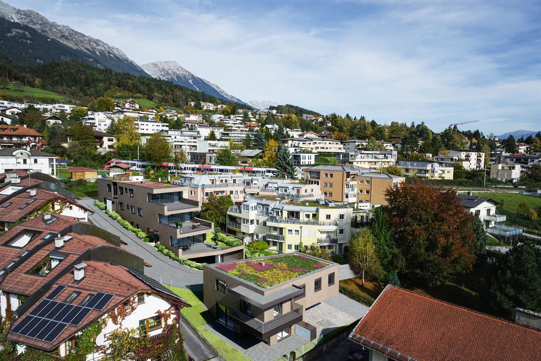 Weinberg — Luftaufnahme Innsbruck
